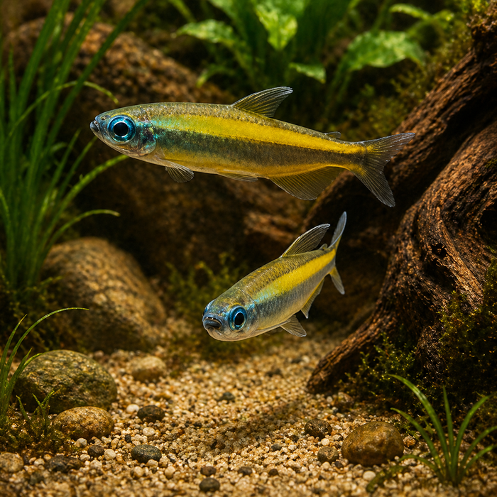 Blue Eyed Golden Congo Tetra (Phenacogrammus aurantiacus)