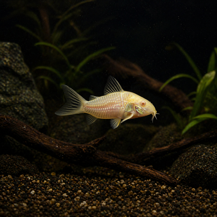 Albino Sterbai Cory Catfish (Corydoras sterbai)