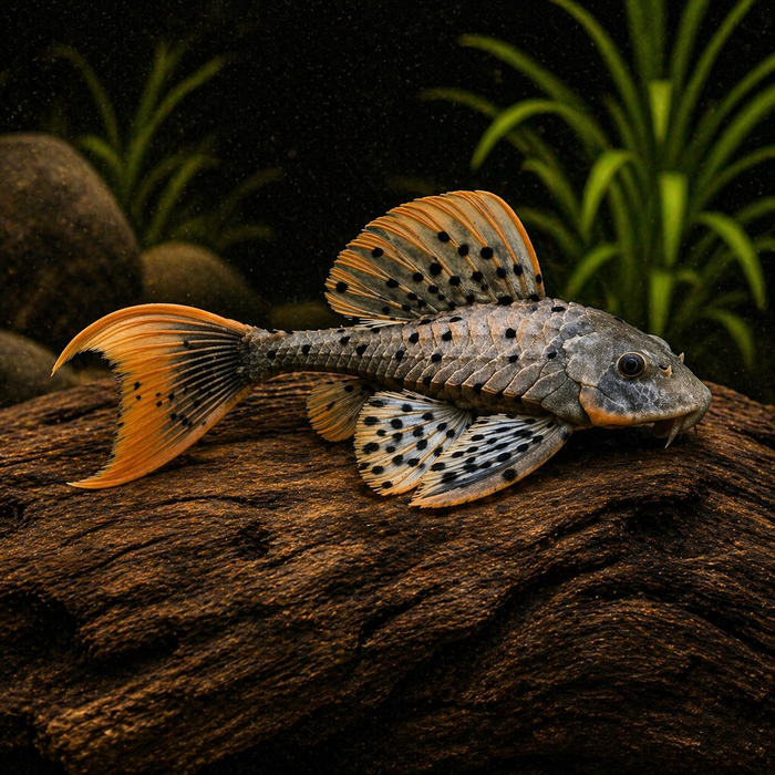 L095 Orange Cheek Pinecone Pleco (Pseudorinelepis genibarbis)