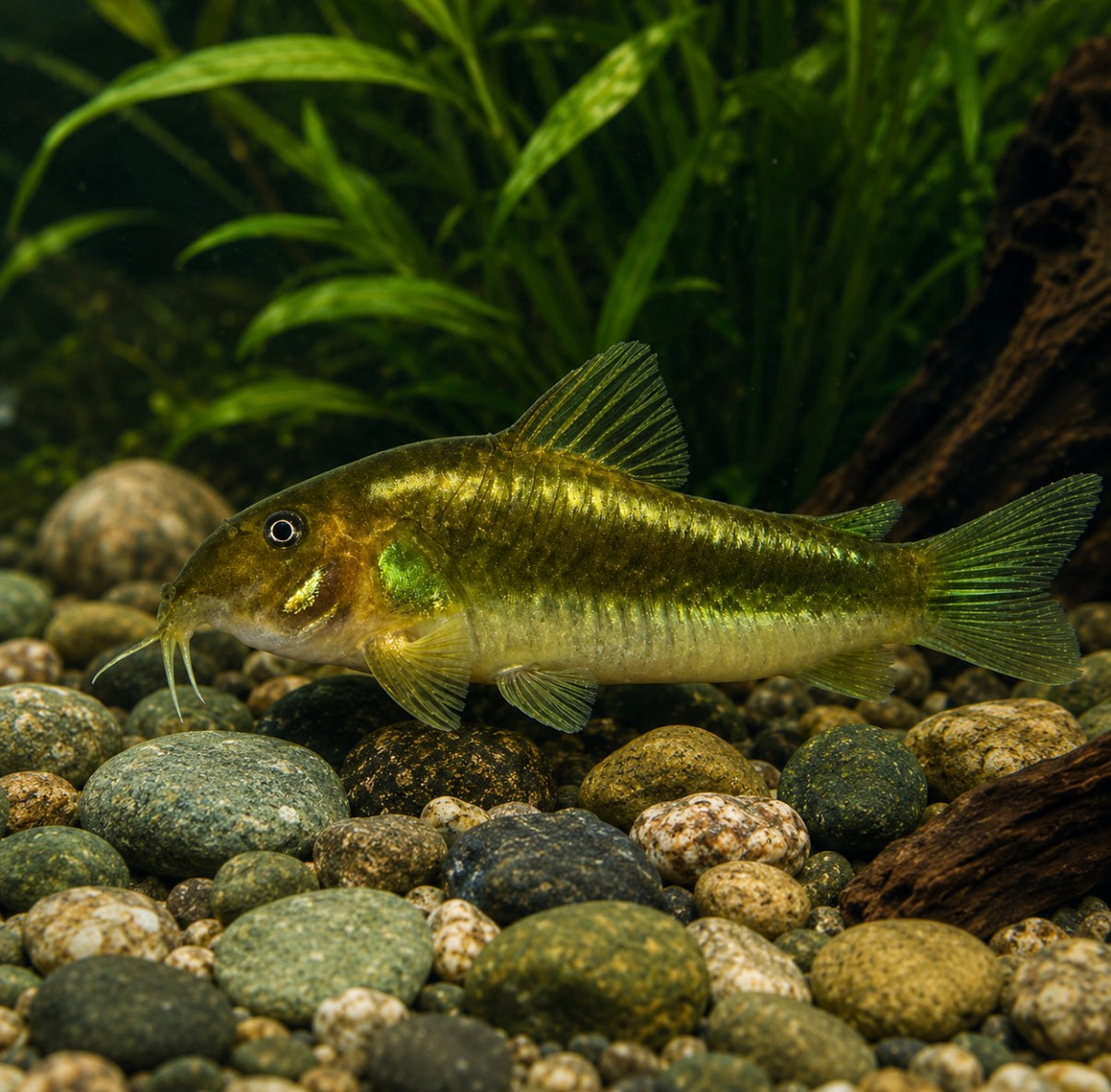 Green laser Corydora — Predatory Fins