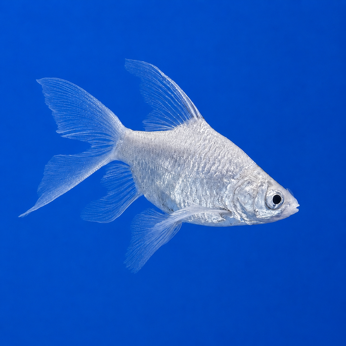 Short body Long-fin platinum tinfoil barb (Barbonymus schwanenfeldii)