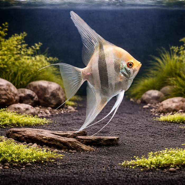 Platinum Peruvian Altum Angelfish (Pterophyllum scalare)
