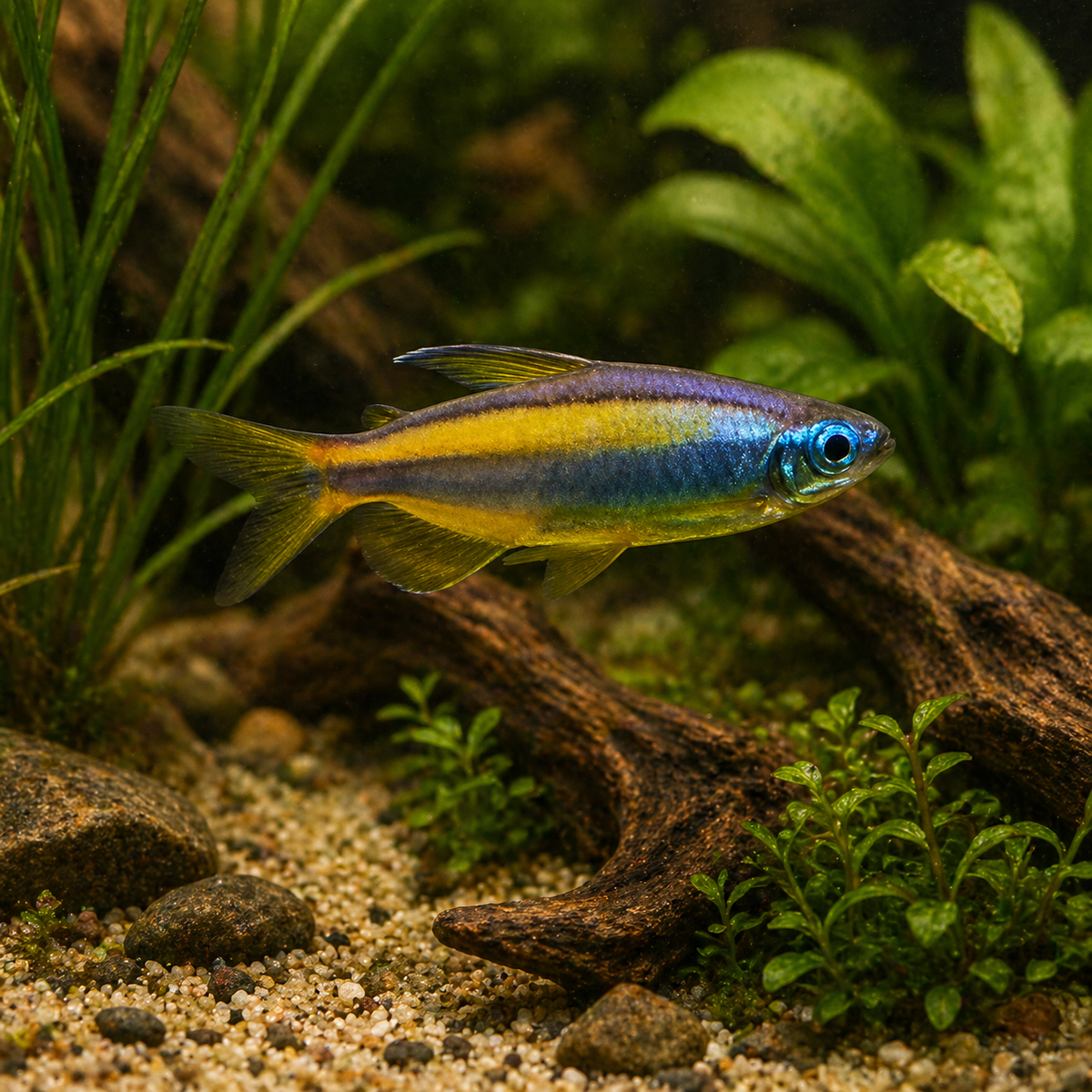 Blue Eyed Golden Congo Tetra (Phenacogrammus aurantiacus