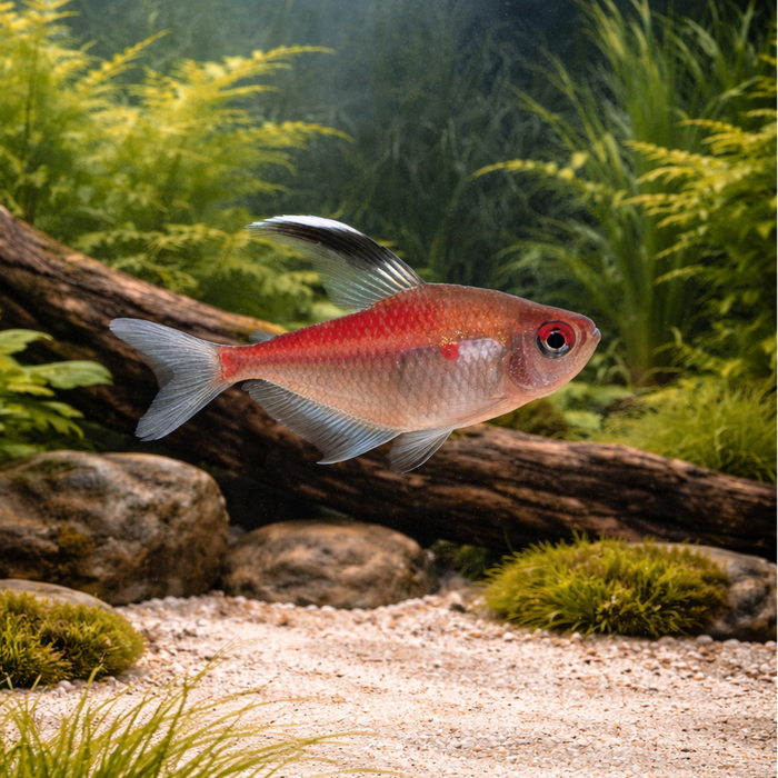 Flameback Bleeding Heart Tetra (Hyphessobrycon pyrrhonotus)