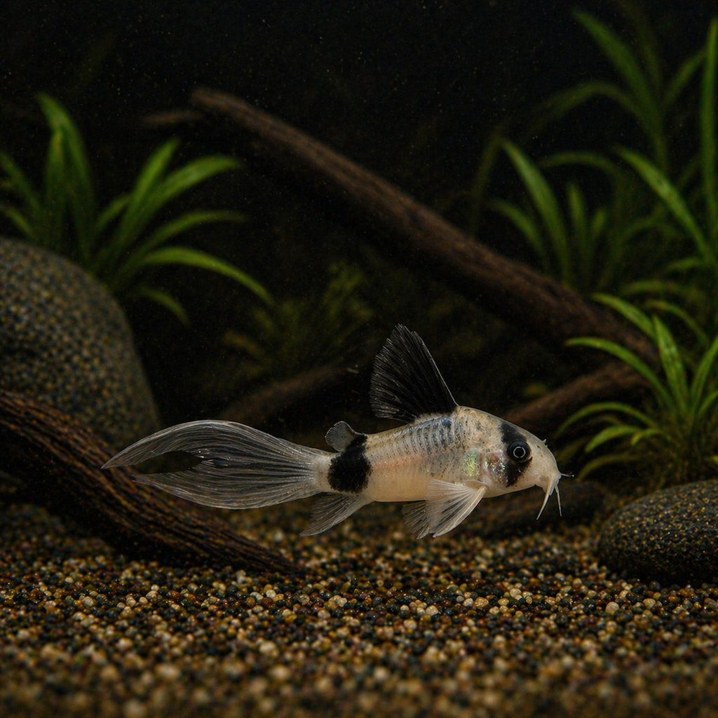 Longfin Panda Corydoras .5 inches