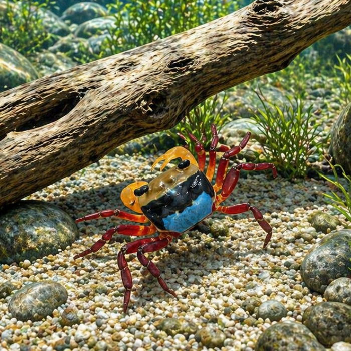 Tricolor Pooh Borneo Crab (Lepidothelphusa sp)