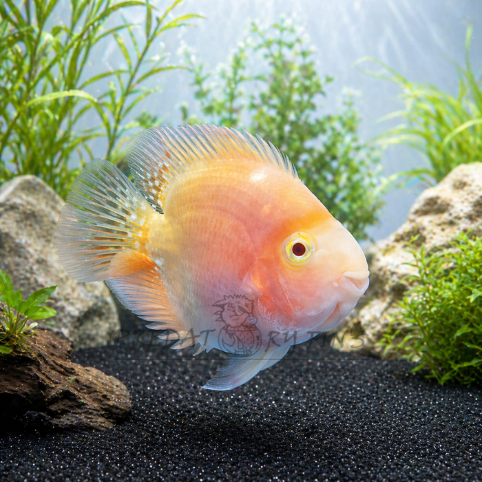 Albino Red Parrot Cichlid (Cichlasoma sp)