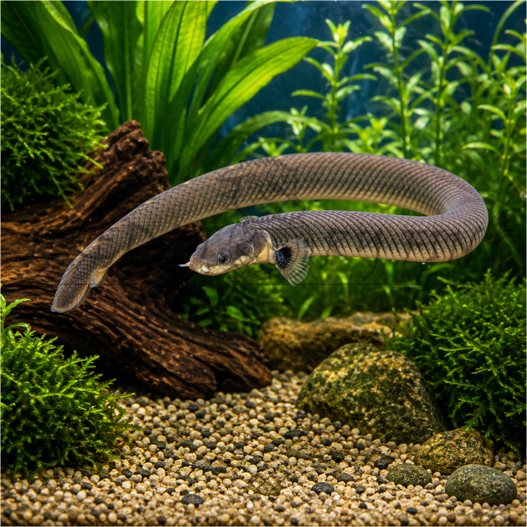 Erpe Fish Rope Fish (Erpetoichthys calabaricus) — Predatory Fins