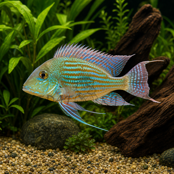 High Body Sveni Eartheater Cichlid Parana (Geophagus sveni)
