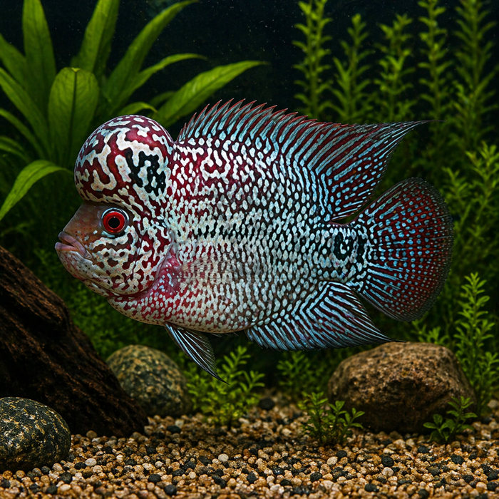 Kamalau Flowerhorn Cichlid (Cichlasoma sp)
